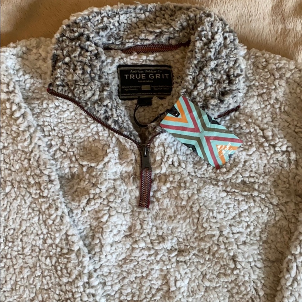 NWT True Grit Putty colored Pullover (Brand New)